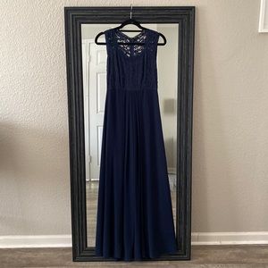 Long blue dress